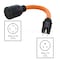 Ac Works Adapter Cord, STW, L14-30R, 5-15P, 1 ft., Orange S515L1430-012 - alternate 3