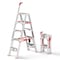 Wrightmaster 4.5 ft. Aluminum Folding Step Ladder (9 ft. Reach) with Adjustable handrail, 600 lb. Load Capacity ZR-310DB - alternate 1
