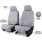 Covercraft Seat Style AL - 40/20/40 Split Bench With Adjustable Headrests, Polycotton, Gray, Single SS3492PCGY - alternate 2