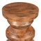 Homeroots 21" Brown Solid Wood Round Pedestal End Table 556524 - alternate 3