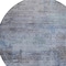 Homeroots 8' Gray And Blue Round Abstract Washable Indoor Outdoor Area Rug 616234 - alternate 3