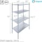Amgood 4 Tier Galvanized Steel Dry Storage Unit. 24 in. x 43 in. x 72 in. 4GS-2443-Z - alternate 2