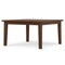 Homeroots 54" Walnut Wood Frame Base Square Dining Table 640695 - alternate 3