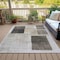 Homeroots 5' X 8' Ivory And Black Geometric Washable Indoor Outdoor Area Rug 631934 - alternate 3
