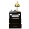 Homeroots 20" Black Wood Two Drawer Nightstand 543680 - alternate 4