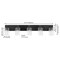 Jonathan Y Irving 36" 5-Light Seeded Glass/Iron Modern Contemporary LED Vanity Light, Black JYL7620B - alternate 2