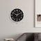 Clockswise 14-in Round Quartz Wall Clock Non-Ticking Battery Operated with Silent Sweep Movement,  QI004745.BK.14 - alternate 4