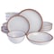Soho Lounge Lagos 16 Piece Terracotta Double Bowl Dinnerware Set in Solid Matte White 750120317M - alternate 1