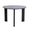 Homeroots 42" Black Solid Wood Mirrored Double Pedestal Base Round Top Dining Table 712151 - alternate 1