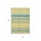Homeroots 10' X 14' Yellow Denim Blue And Sky Blue Striped Washable Indoor Outdoor Area Rug 614862 - alternate 2