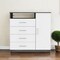 Homeroots 36" White and Gray Four Drawer Combo Dresser 534944 - alternate 4