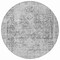 Homeroots 8' Charcoal Round Oriental Washable Indoor Outdoor Area Rug 607592 - alternate 3