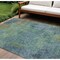 Homeroots 9' X 12' Blue Abstract Washable Indoor Outdoor Area Rug 608769 - alternate 1