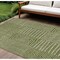 Homeroots 8' X 10' Olive Green And Beige Geometric Washable Indoor Outdoor Area Rug 596959 - alternate 1