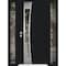 Vdomdoors Aluminum Door Cynex 6116 Black Entry Steel Metal Modern Painted W14+36+14xH80 Right Inswing CYNEX6116EXD-BLK-W14+36+14xH80-RH-I - alternate 1