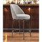 Homeroots 24" Gray and Black Fabric and Steel Counter Height Swivel Bar Chair 555682 - alternate 3