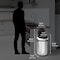 Hls Commercial 18 gal Round Indoor Metal Can, Silver, Touchless Sensor Lid, Stainless Steel, 17.5 in HLS18RC - alternate 4