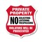 Signmission Private Property Shield Sign No Soliciti, 6 Inch X 6 Inch, Plastic Sign SHI-P-6-452 - alternate 1