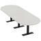 Skutchi Designs 10ft Conference Table With Power Unit | 10 Person Modular Racetrack Meeting Table | Harmony Series HAR-RAC-48X120-T.BK-U779-NA - alternate 1
