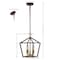 Jonathan Y Ojai 10" 3-Light Iron Classic Modern Pagoda LED Pendant Lantern, Oil Rubbed Bronze/Brass Gold JYL7601D - alternate 5