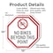 Signmission No Bikes Beyond This Point, 10 inch X 10 inch, Aluminum Metal Signs, 2PK OC-A-2PACK-10-75 - alternate 2