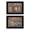 Homeroots Set Of Two Love Never Fails 2 Black Framed Print Wall Art, 2PK 407164 - alternate 1