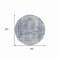 Homeroots 8' Navy Blue Round Oriental Washable Indoor Outdoor Area Rug 607610 - alternate 3