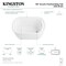 Kingston Brass 59" Acrylic Oval Rectangular Double Ended Freestanding Tub with Drain, Glossy White VTOV593425S - alternate 2