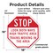 Signmission Stop Look Both Ways High Traffic Ar, 18 Inch X 18 Inch, Plastic Sign OC-P-18-212 - alternate 4