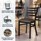 Flash Furniture HERCULES Black Ladder Back Metal Restaurant Chair - Mocha Vinyl Seat, 2PK 2-XU-DG694BLAD-MCHV-GG - alternate 4