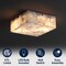 Jonathan Y Giulia 13" 2-Light Modern Contemporary Alabaster/Iron Square LED Flush Mount, White Marbling/Black JYL1201B - alternate 3
