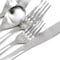 Gibson Home Bishop Hill 20 Piece Stainless Steel Floral Flatware Set in Matte Silver 138510.2 - alternate 3