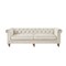 Homeroots 93" Beige Velvet Chesterfield Wood Sofa 543982 - alternate 1