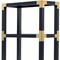 Homeroots 77" Black Metal and Glass Four Tier Etagere Bookcase 286634 - alternate 2
