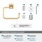 Amerock Mulholland Champagne Bronze Traditional 5-3/4 in 146 mm Length Towel Ring BH36022CZ - alternate 4