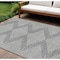Homeroots 8' X 10' Gray And Ivory Geometric Washable Indoor Outdoor Area Rug 598577 - alternate 1