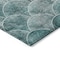 Homeroots 10' X 14' Teal Blue Aqua And Gray Abstract Washable Indoor Outdoor Area Rug 577696 - alternate 4