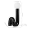Jonathan Y Katya 18" Scandinavian Minimalist Ceramic Spiral Tube LED Table Lamp, Black JYL5500B - alternate 2