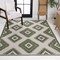 Jonathan Y Lior Geometric Moroccan Diamond Green/Cream 3 ft. x 5 ft. Indoor/Outdoor Area Rug TSN202D-3 - alternate 2
