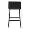 Homeroots Set of Two 30" Black Faux Leather And Steel Bar Height Bar Chairs 555742 - alternate 4