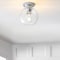 Jonathan Y Atlas 7.75" Metal/Seeded Glass LED Flush Mount, Chrome JYL7443C - alternate 3