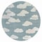 Jonathan Y Hedwig High-Low Youth Cloud Scandi Blue/Ivory 5 ft Round Indoor/Outdoor Area Rug SCN105A-5R - alternate 1