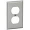 Amerelle 1-Gang Stamped Steel Outlet Wall Plate Brushed Nickel 163DBN - alternate 3