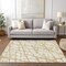 Homeroots 5' X 8' Gold And Ivory Abstract Washable Indoor Outdoor Area Rug 614348 - alternate 2