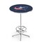 Holland Bar Stool Co 42" Chrome Columbus Blue Jackets Pub Table, 36" dia. Top L216C4236ColBlu - alternate 1
