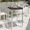 Lagoon Russ Rattan Style Bar Table with Aluminum Legs 7022K3-B2LGS - alternate 2