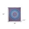 Homeroots 92" X 84" Navy Blue Ivory And Brown Mandala Cotton Hanging Tapestry 397419 - alternate 3