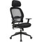 Office Star Professional Air Grid Chair with Adjustable Headrest, Mesh Seat Material, 5-star Base, Black 55403 - alternate 1