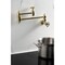 Kingston Brass Wall Mount Pot Filler Faucet with Knurled Handle, Polished Brass KS3102RKX - alternate 3