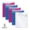 C-Line Products 8-1/2" x 11" Clear Multi-Section Poly Project Folders with Colored Dividers, 5/PK, 12PK/BX 62110-BX - alternate 1